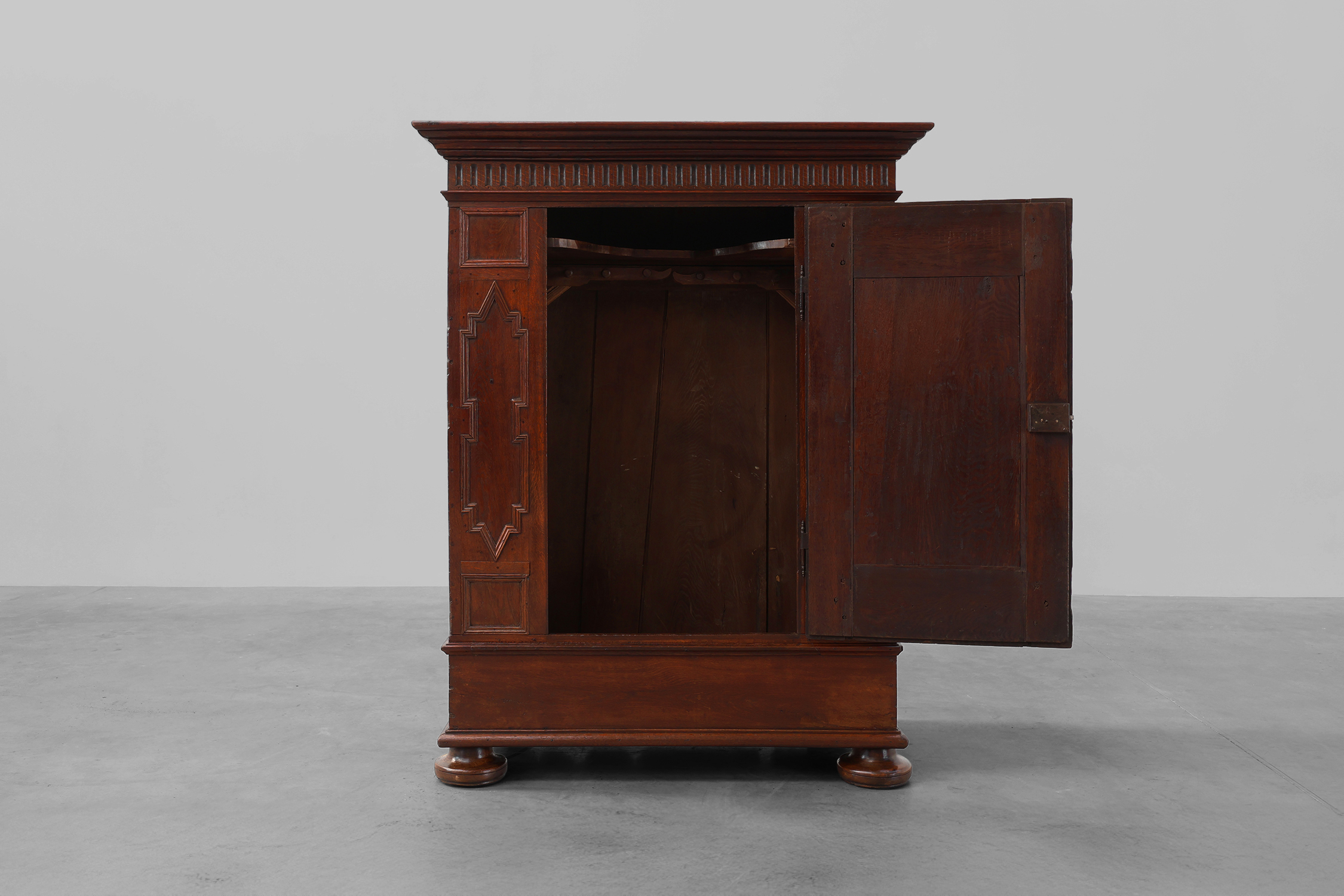French 16th Century Antique oak hand carved wardrobe thumbnail